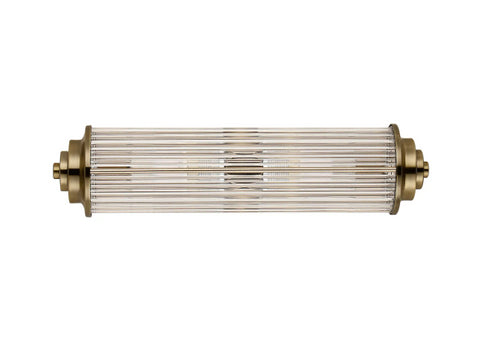 Tulum 2 Light Antique Brass Wall Lamp